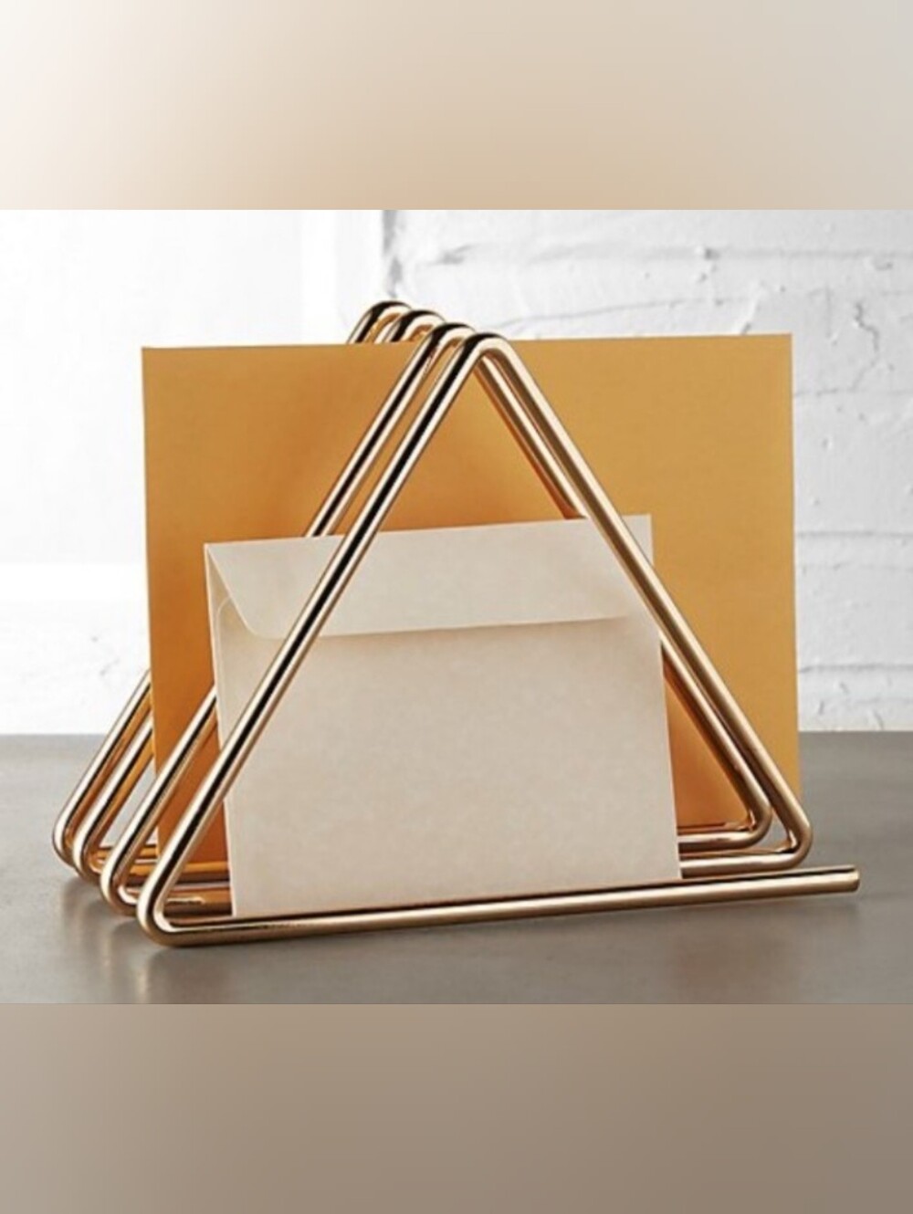 CB2 Gilded File Holder